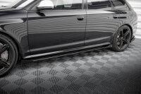 Maxton Design Side Flaps black gloss - 07-10 Audi RS6 C6...