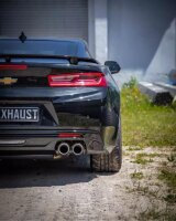 FOX Final Silencer with 2 exhaust flaps black 2x100 Typ 25 - 18+ Chevrolet Camaro A1XC