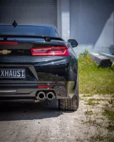 FOX Final Silencer with 2 exhaust flaps black 2x100 Typ 25 - 18+ Chevrolet Camaro A1XC