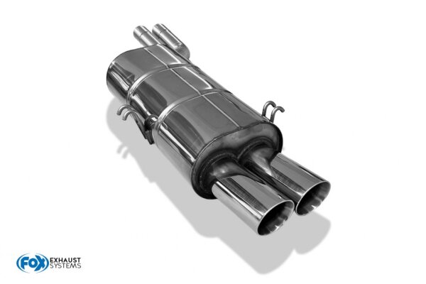 FOX Endschalldämpfer Ø2x63,5mm - 2x76 Typ 25 - BMW E34 M5