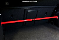 TA Technix Domstrebe Stahl hinten oben rot - 96-05 Audi A3 8L / 96-05 Seat Toledo 1M / 96-05 Seat Leon 1M / 96-05 Skoda Octavia 1U / 96-05 VW Bora 1J / 96-05 VW Golf 4 1J