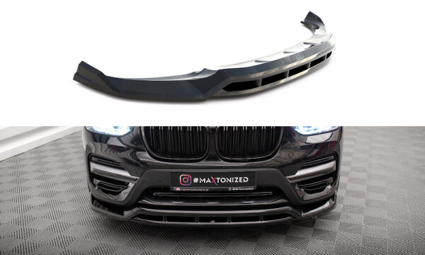 Maxton Design Front extension black gloss - 17-21 BMW X3 G01