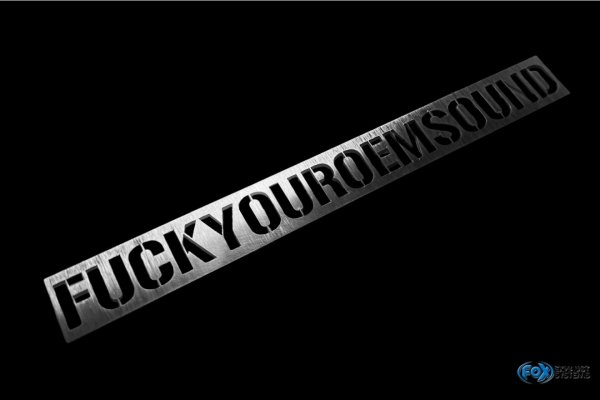 FOX stainless steel plate 300 x 33 mm - "fuckyouroemsound"