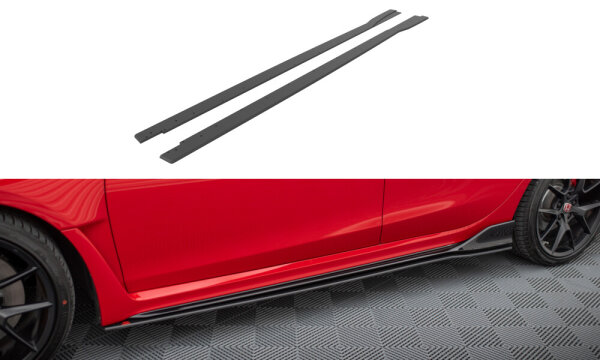 Maxton Design Street Pro Side skirts extension extension black - 23+ Honda Civic Type-R FL5