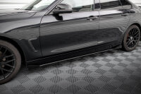 Maxton Design Street Pro Seitenschweller Ansatz schwarz + Flaps - 14-17 BMW 4er Serie F36 Grand Coupe