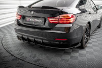 Maxton Design Street Pro Rear Bumper + Flaps black - 14-17 BMW 4 Series F36 Gran Coupe