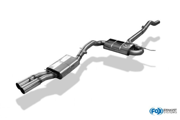 FOX Endschalldämpfer 2x80 Typ 10 / Vorschalldämpfer - Audi A4 B5 FWD