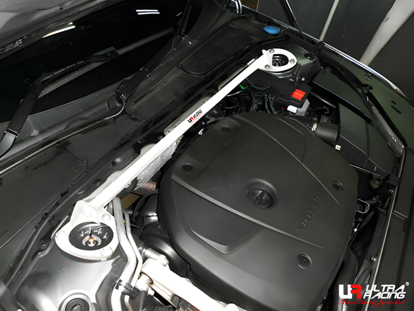Ultra Racing Front Upper Strut Bar 2-Point - 17+ Volvo V90 T8 2.0T (2WD)
