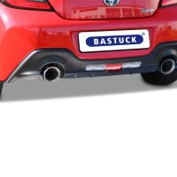 Bastuck Rear silencer with single tailpipe LH+RH 1x Ø110 mm cut 25° (RACE design) w/o exhaust flap - 22+ Toyota GR86