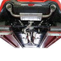 Bastuck Rear silencer with single tailpipe LH+RH 1x Ø110 mm cut 25° (RACE design) w/o exhaust flap - 22+ Toyota GR86