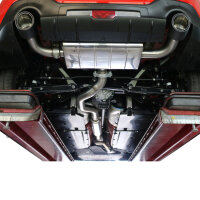 Bastuck Rear silencer with single tailpipe LH+RH 1x Ø110 mm, Carbon, cut 25° (RACE design) with exhaust flap - 22+ Toyota GR86