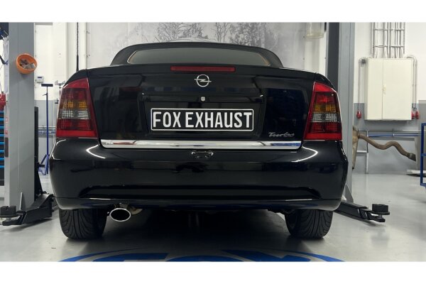 FOX Vorschalldämpfer + Endschalldämpfer einflutig Ø70mm - 115x85 Typ 32 - Opel Astra G Coupe Turbo