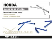 Hardrace Rear Upper Strut Bar 4-Point - Honda S2000 AP1/AP2