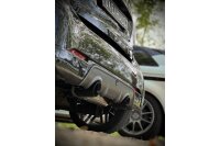 FOX Endschalldämpfer quer inkl. Flexstück 1x90 Typ 25 schwarz emalliert - Smart Fortwo 453 mit Brabus Heckansatz