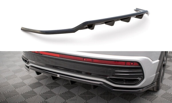 Maxton Design Middle diffuser rear extension DTM Look black gloss - 21+ VW Taigo R-Line MK1