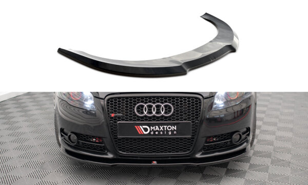 Maxton Design Front extension black gloss - 04-08 Audi A4 S-Line B7