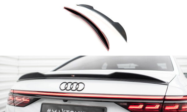 Maxton Design Aufsatz Heckspoiler Abrisskante schwarz Hochglanz - 17+ Audi A8/S8 D5 (+S-Line)