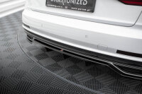 Maxton Design Middle diffuser rear extension DTM Look black gloss - 17-21 Audi A8 D5 S-Line