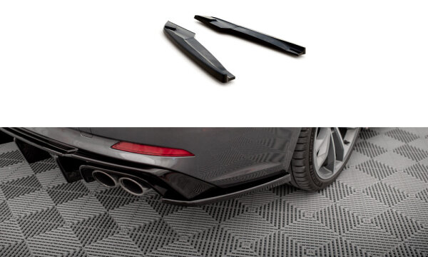 Maxton Design Heck Ansatz Flaps Diffusor schwarz Hochglanz - 17-19 Audi S5 F5 Coupe/Sportback