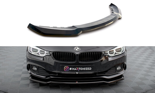 Maxton Design Cup Spoilerlippe V.1 schwarz Hochglanz - 14-17 BMW 4 F36 Gran Coupe