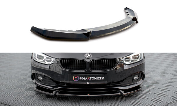 Maxton Design Cup Spoilerlippe V.2 schwarz Hochglanz - 14-17 BMW 4 F36 Gran Coupe