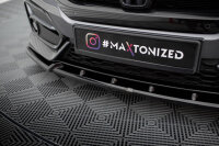 Maxton Design Cup Spoilerlippe schwarz + Flaps - 17-22 Honda Civic Sport MK10