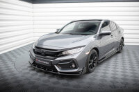 Maxton Design Cup Spoilerlippe schwarz + Flaps - 17-22 Honda Civic Sport MK10