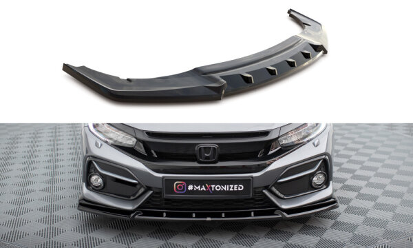 Maxton Design Cup Front Lip black gloss - 17-22 Honda Civic Sport MK10