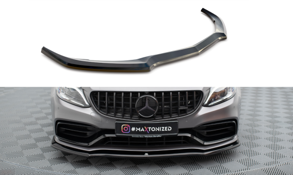 Maxton Design Cup Spoilerlippe V.1 schwarz Hochglanz - 18-21 Mercedes C63 W205 AMG Facelift