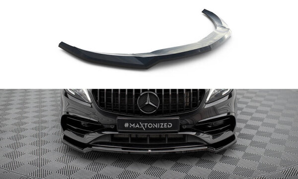 Maxton Design Cup Spoilerlippe V.1 schwarz Hochglanz - 15-18 Mercedes A W176 AMG-Line Facelift