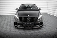 Maxton Design Cup Front Lip V.1 black gloss - 15-18 Mercedes A W176 AMG-Line Facelift