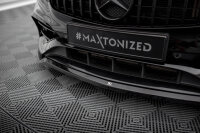 Maxton Design Cup Front Lip V.1 black gloss - 15-18 Mercedes A W176 AMG-Line Facelift