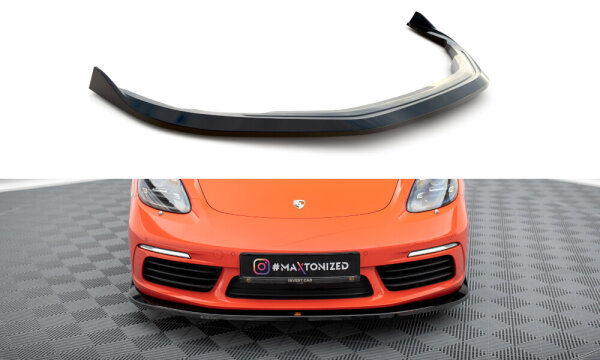 Maxton Design Cup Front Lip V.2 black gloss - 16+ Porsche 718 Cayman 982C