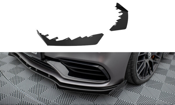 Maxton Design Front Flaps schwarz Hochglanz - 18-21 Mercedes AMG C63 W205