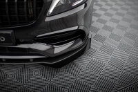 Maxton Design Front Flaps black gloss - 15-18 Mercedes A W276 AMG-Line