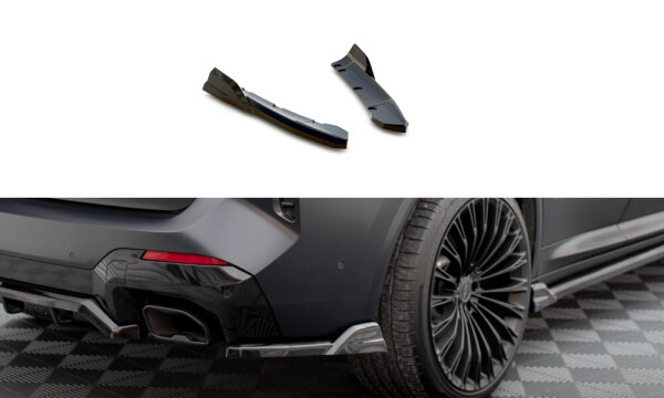 Maxton Design Heckansatz Flaps Diffusor schwarz Hochglanz - 21+ BMW X3 G01 M-Paket Facelift