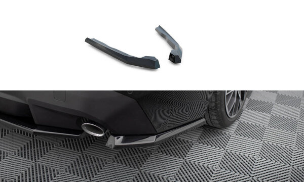 Maxton Design Rear extension Flaps diffuser V.1 black gloss - 21+ BMW 2 Series G42 Coupe