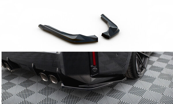 Maxton Design Rear extension Flaps diffuser V.1 black gloss - 23+ BMW M2 G87