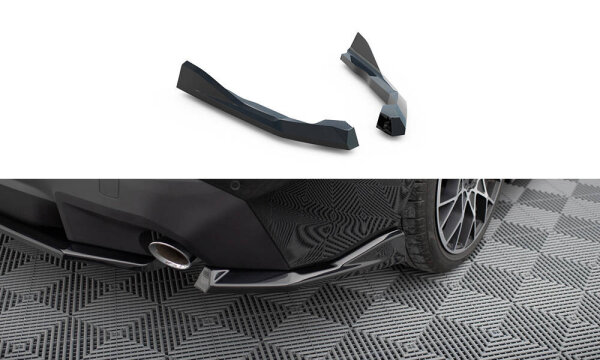 Maxton Design Rear extension Flaps diffuser V.2 black gloss - 23+ BMW M2 G87