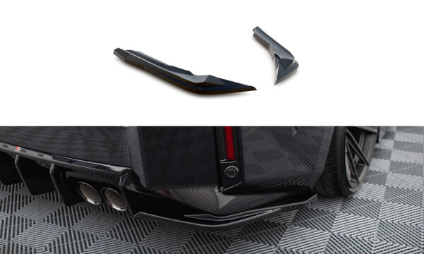 Maxton Design Rear extension Flaps diffuser V.3 black gloss - 23+ BMW M2 G87