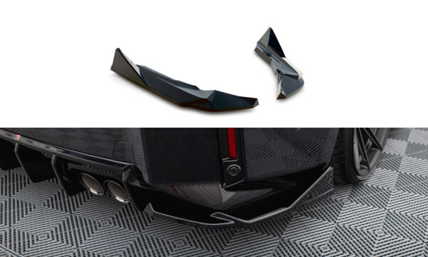 Maxton Design Rear extension Flaps diffuser V.4 black gloss - 23+ BMW M2 G87