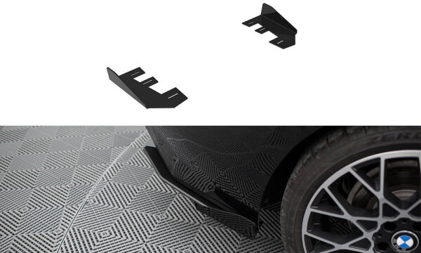 Maxton Design Hintere Seiten Flaps schwarz Hochglanz - 21+ BMW 2er Serie G42 Coupe