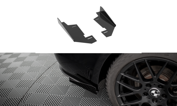 Maxton Design Hintere Seiten Flaps schwarz Hochglanz - 14-17 BMW 4er Serie F36 Gran Coupe