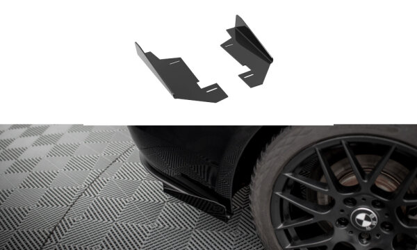 Maxton Design Rear Side Flaps gloss black - 14-17 BMW 4 Series F36 Gran Coupe