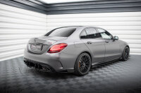 Maxton Design Rear Side Flaps black gloss - 18-21 Mercedes AMG C63 W205 Facelift