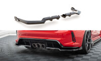 Maxton Design middle Cup Diffuser rear extension DTM Look V.1 + Flaps black - 23+ Honda Civic Type-R FL5