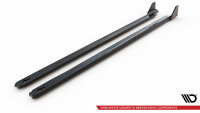 Maxton Design Side Skirt extensions + Flaps black gloss - 17-22 Honda Civic Sport MK10