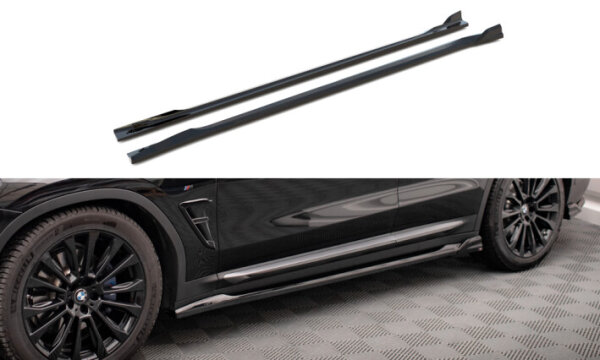 Maxton Design Side Skirt extensions black gloss - 17-21 BMW X3 G01