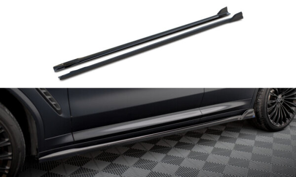 Maxton Design Side Skirt extensions black gloss - 21+ BMW X3 G01 Facelift M-Package