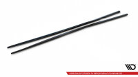 Maxton Design Side Skirt extensions black gloss - 02-05 Mercedes CLK W209